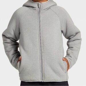 All in Motion Gray Sherpa Lined Hooded Zip Up Jacket